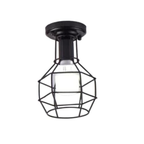 GDBAGKDQK Luz de techo Vintage, lámpara hierro Retro nórdica moderna, decoración for sala estar, Bar, Loft negro E27, jaula luces for el hogar Luces Brillantes