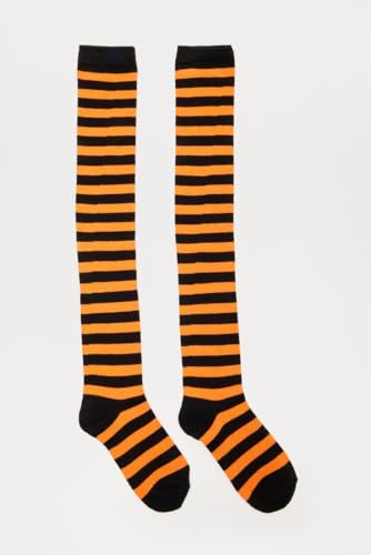Image of Womens Thigh High Socks Athletic Stripe Cute Colorful Over the Knee High Sock Colorful Long Tube Sock
