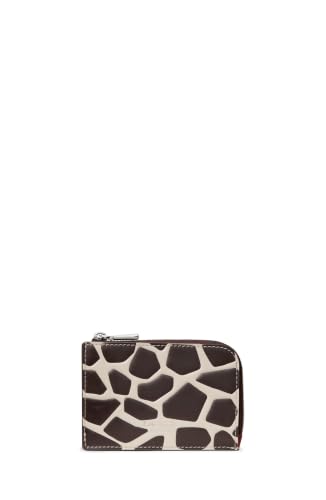 kate spade new york Mini Zip Card Case Giraffe Printed Leather Mini Zip Card Case