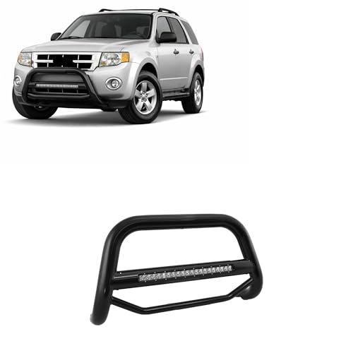 Image of Black Horse MAX Beacon Bull Bar No Skid Plate Black Compatible with 2008-2012 Ford Escape|2008-2011 Mazda Tribute|2008-2011 Mercury Mariner-MAB-FOB2601B