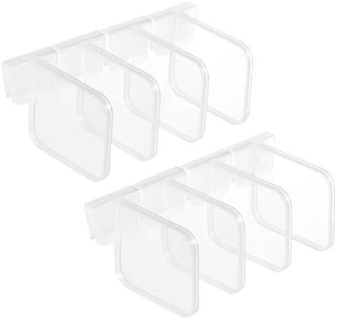 Refrigerator Dividers(8 PCS) Adjustable Drawer Fridge Seperators Plastic Organizer Dividers for Home Kitchen Office Supplies (Transparent)