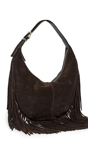 Madewell Women's The Essential Curve Medium Shoulder Bag in Fringed Suede