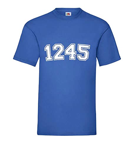 T-shirt pour homme haut de gamme bleu roi de coupe XXXL 1245
