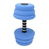 Aosekaa Aquatic Dumbbells Water Weight Workout Equipment Swimming Barbell EVA Water Aerobics Dumbbells for Men Adults Swimming Pool, Blue