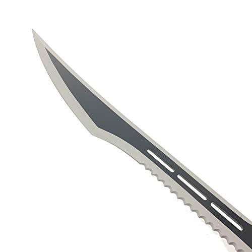 27" Tactical Machete with 3 Fixed Blade Set. Stainless Steel Blade. for Outdoor Camping Cutting Ropes - Branches, Collection, Gift (Black)
