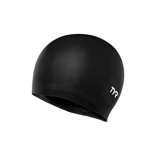 TYR Latex Swim Cap, Black