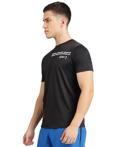 Image of Reebok Men's Polyester Gym T-Shirt - Moisture Wicking Sports T-Shirt for Men | Workout Running Training Tshirt for Men | Half Sleeve Active Tee