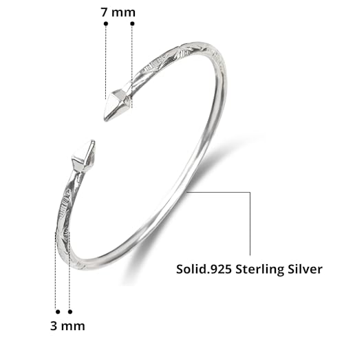 Pyramid .925 Sterling Silver West Indian Bangles, Made in the Usa, 1 pair2