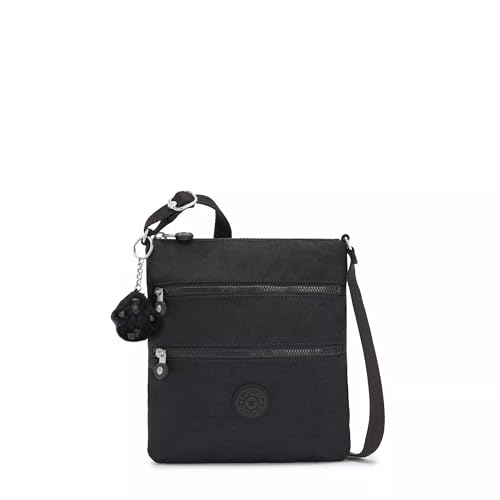 Kipling Mini bolsa tiracolo feminina Keiko, bolsa leve ajustável, alça de ombro durável, Black Noir, 8'L x 9'H x 1.25'D