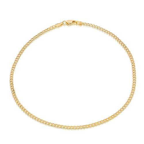 14K Gold Anklets for Women. 14K 10 Inch Anklet, Gold Flat Mariner Anklet, 14K Gold Box Chain, Cuban Chain, Figaro Chain, Dainty Anklet Summer Beach Gold Jewelry, Foot Jewelry Ankle