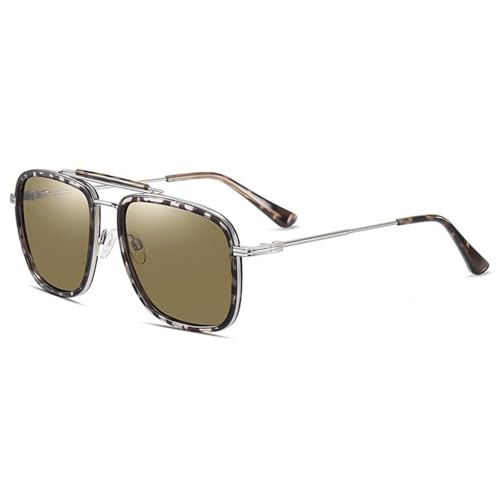 Lunettes de soleil pour camping et vélo monture thé argenté Douhua protection UV400