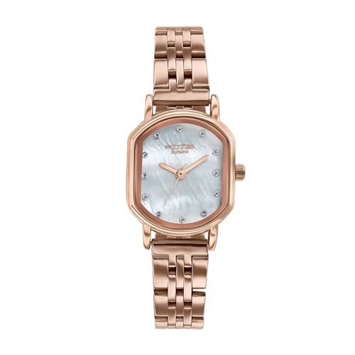 Image of Sonata Poze 8 Quartz Analog with MOP-White Dial IP Rose Gold Stainless Steel Strap Watch for Women - SP80161WM01W