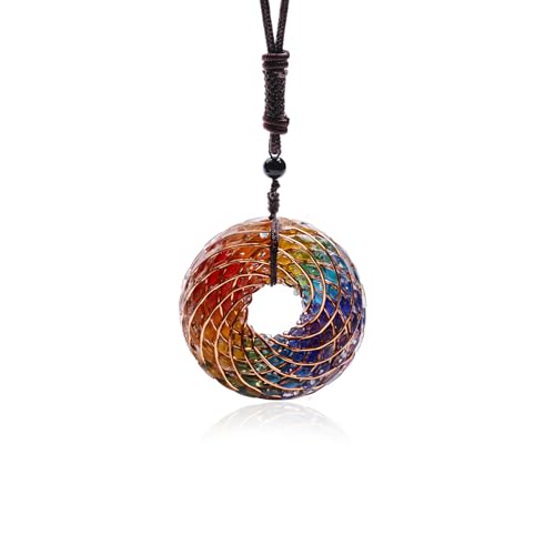 �I�p�[�����_���R�C���y���_���g�l�b�N���X �ґz�p �_���Ȋ􉽊w�W���G���[ �G�l���M�[������ �`���N���o�����X ���߉\�ȃ`�F�[�� �j�����p 1.93x0.7�C���` �y���_���g, Pendant Size: 1.93*0.7", �X�g�[�� ���� ��, ��΂�