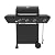 Nexgrill 3-Burner Propane Gas Grill with Side Burner, 52,000BTUs, 418 SQ. In. Cooking Space, BBQ Grill with Durable Steel Lid & Control Panel for Outdoor Cooking, Patios, and More - 720-0925S