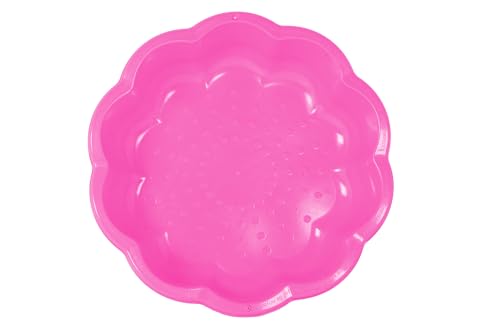 Ondis24 Wassermuschel Sandmuschel Sandkasten aus Kunststoff Blumendesign (pink, 1 teilig)