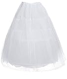  iiniim Femme Enfant Fille Femme Jupon sous Robe Jupe Crinoline Petticoat Rétro Vintage Dentelle Tulle Net Blanche Tupon Fête Mariage Cérémonie (Blanc, 45 * 70 CM)
