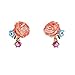 Produktbild JmDick'Stud earring Neue Gartenblumen-Serie Glasur Pfingstrose Blume Zirkon Ohrringe earr