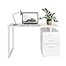Produktbild hjh OFFICE 821007 Schreibtisch weiß Easy Work V 120x50 cm Moderner Computertisch mit Standcontainer, pflegeleicht