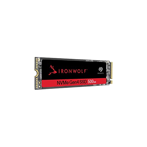 Image of Seagate IronWolf 525 SSD 500GB NAS Internal Solid State Drive - SATA M.2, PCIe Gen 4 speeds up to 5000MB /s, 1.8M hours MTBF, 0.7 DWPD, with Rescue Services (ZP500NM30002)