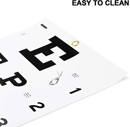 image for PECULA Eye Chart for Exams - Snellen Wall Chart 20 Feet, 11 X 22 in., 