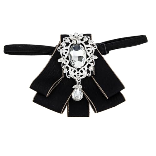 LIOOBO Rhinestone Bow Tie Necklace Look Boys and Girls Evening Dress Safe Performance
