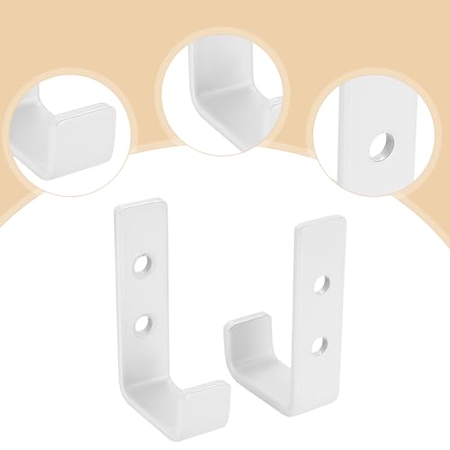 4 Pcs White Ladder Hooks - Heavy Duty, L Shaped Utility Hooks for Wall Mounting Shed & Garage Storage, 4-pack - Image 3
