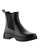 Lemon Jelly Kirby, Bottine Femme de Pluie, Bottine Chelsea Adapté à l'Eau, en PVC Mat, Parfumées au Citron (Taille 36-41)