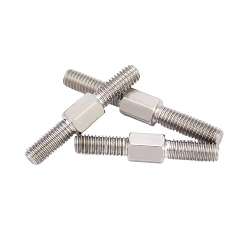 LUCHY(小さな店) M3 M4 M5 M6 M8 M10 M12 M14M16 304ステンレス鋼外六角歯ボルト左右変換両端ヘッドレスネジ(110mm,M14-(1pcs))