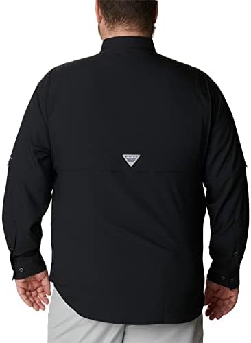 Columbia Mens PFG Tamiami Long Sleeve Fishing Shirt, Black, Medium