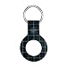 Produktbild Clan Campbell Schutzhülle für Apple AirTag aus Leder, mit Schlüsselring, Marineblau und Grün, schottisches Schottenkaro, leicht, weich, mit Schlüsselring, Anti-Verlust-Design, 2 Stück