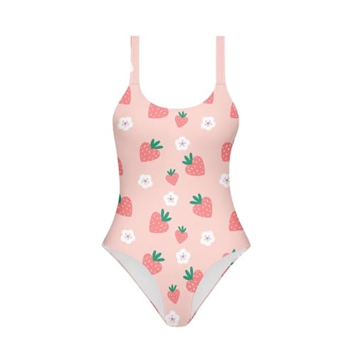 Girl's One Piece Swimsuits Athletic Quick Dry Summer Beach Swimwear Crewneck Backless Bathing Suit for Teens 13-14