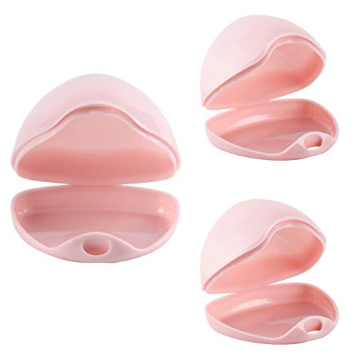 Image of Accmor Pacifier Case, Pacifier Holder Case, Pacifier Container for Travel, BPA Free, Pink, 3 Pack