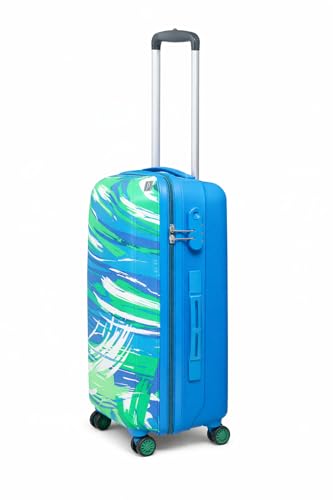 Image of Skybags Printed Set of 3 (Cabin + Medium+Large) Hard Luggage (55+65+75 cm) | Polypropylene Luggage Trolley with 8 Spinner Wheels|5 Years International Warranty|Unisex (Blue)