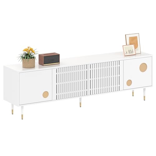 Mueble de TV con rejilla frontal y asas