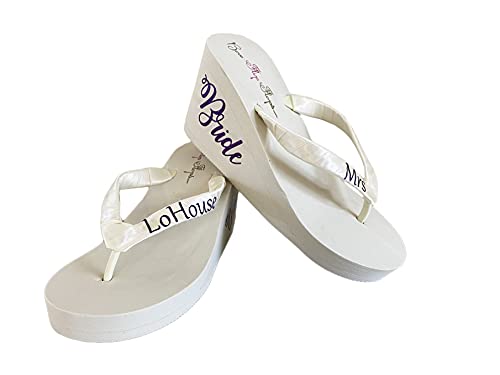 personalised wedding flip flops
