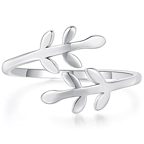 Jude Jewelers Stainless Steel Tree Leaf Style Statement Promise Anniversary Ring2