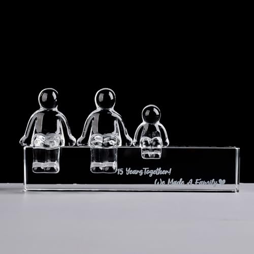 Crystal 15th Wedding Gifts on Anniversary for Her Him, 15