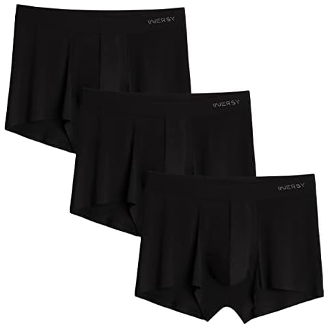 INNERSY Boxershorts Herren Schwarz Micromodal Unterhosen Männer Atmungsaktive Trunks 3er Pack Cover