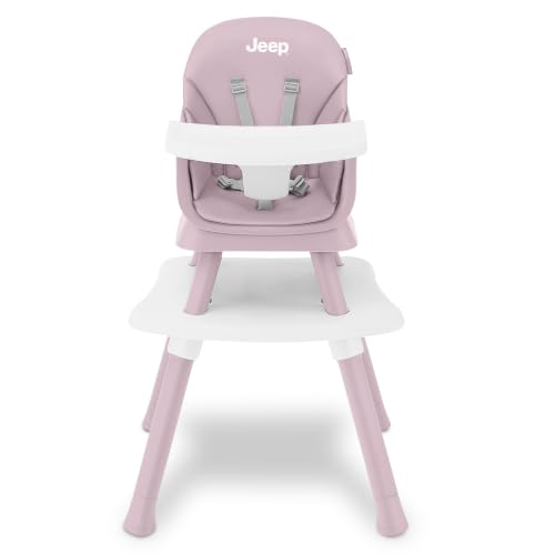 Image of Jeep Milestone 6-in-1 Convertible High Chair by Delta Children, Light Pink