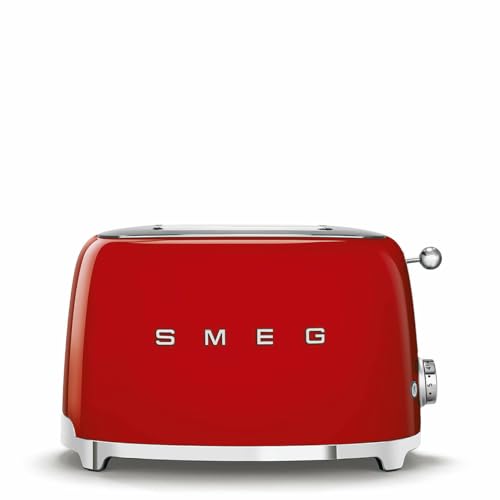 Comparison: British Toaster 8 SMEG 2 Slice Toaster with 6 Presets and Defrost Function and Removable Crumb Tray TSF01RDUS, RED
