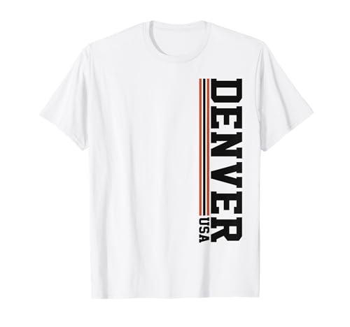 Denver CO Hometown Stripes Iconic City Denver T-Shirt