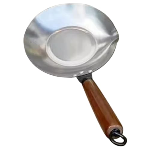 NIOMICO Melting Pot, Stainless Steel Hot Chocolate Pot with Wooden Handle Sugar Pan Melting Pan for Chocolate Candied Haws Tanghulu Making Butter Warmer