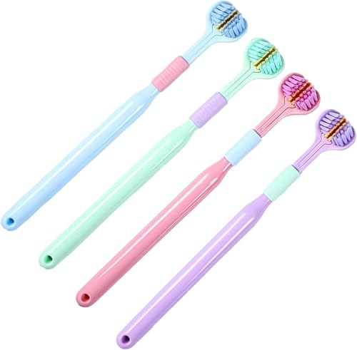 SelHeng 4 brosses à dents 3 côtés, soies douces