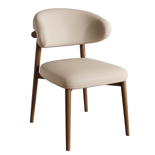 Image of Lsoiup Upholstered Dining Chairs 1PC, Faux Leather Dining Room Chairs, Modern Kitchen Chairs, Armless Comfy Side Chair with Curved Back, Modern Padded Chair for Living Room/Restaurant