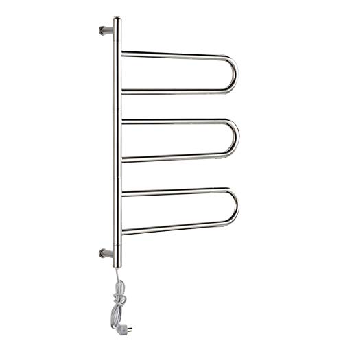 Toallero eléctrico calefactable para baño, toallero oscilante de Acero Inoxidable, 570 mm de Ancho x 850 mm de Alto, radiador para secar Toallas.