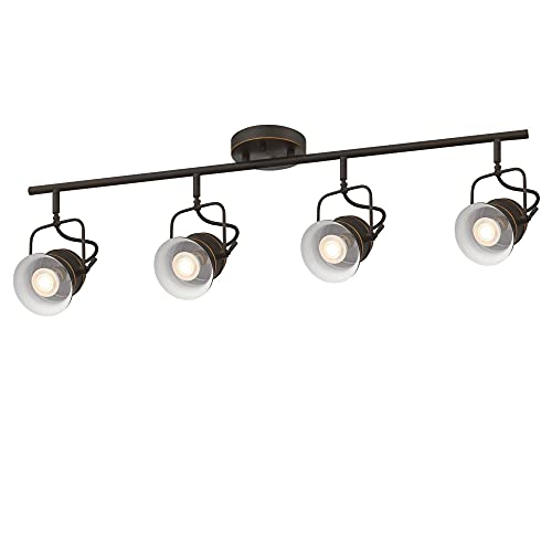 Westinghouse6116800boswellvintagestylefourlightindoortracklightkitoilrubbedbronzefinishwithhighlightsmetalshades  Urban Country Home Decor Westinghouse 6116800 boswell vintage style four light indoor track light kit oil rubbed bronze finish with highlightsmetal shades  urban country home decor