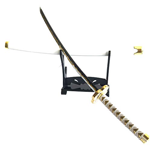 Demon Slayer 1/6 Size 10'' Agatsuma Zenitsu Sword Samurai Sword Katana Knife Action Figures Game Collection Sword Toys Sword Party Supplies Gift Sword Metal Room Decoration (Agatsuma Zenitsu)