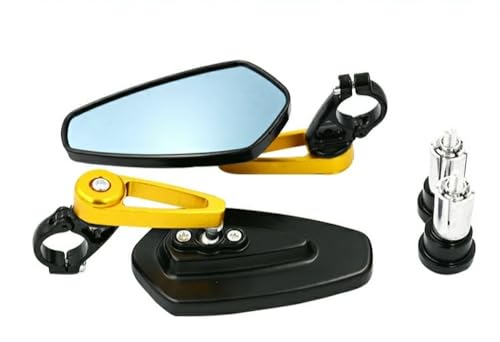 BBIGTIFWX Espejos Retrovisores Moto Espejos retrovisores Extremo Barra de 7/8 'y 22mm, Accesorios para Motocicleta, Scooters, Espejo retrovisor, Espejos Laterales para Moto(6)