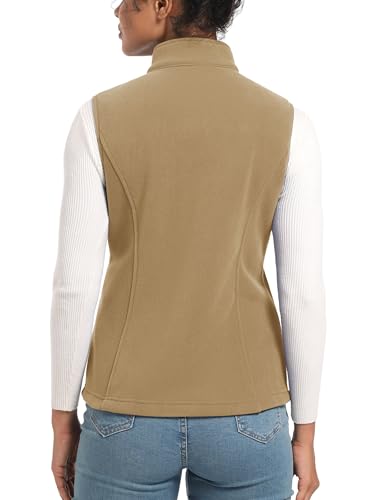 TACVASEN Women's Fleece Vest Lightweight Warm Vests Outerwear Sleeveless Zip Jacket Fall Winter Soft Vest with Pockets2