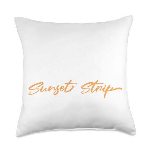 Los Angeles City of Angels Sunset Strip Throw Pillow